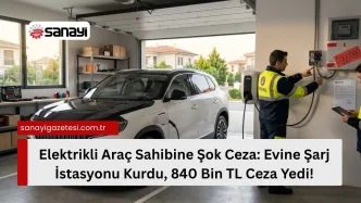 Elektrikli Araç Sahibine Şok Ceza: Evine Şarj İstasyonu Kurdu, 840 Bin TL Ceza Yedi!