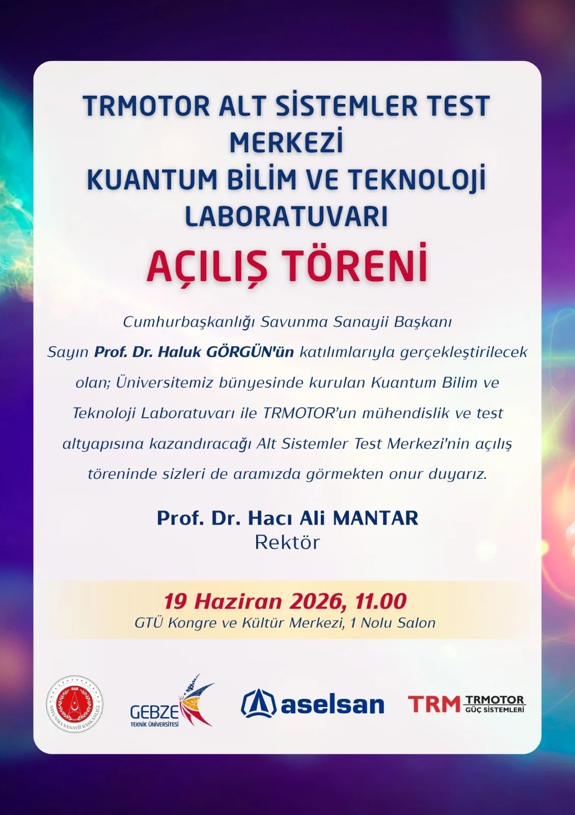 Kuantum ve TRMOTOR Güçlerini GTÜ'de birleştiriyor